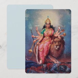 Indisk gudinna - hälsningskort meddelande