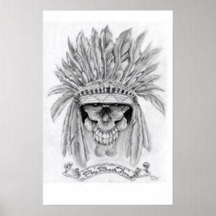 indisk head skalle poster
