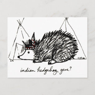 Indisk Hedgehog Gene-vykort Vykort
