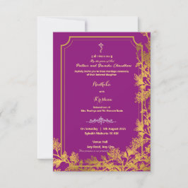 Indisk hinduisk bröllopsinbjudan till Ganesha Inbjudningar