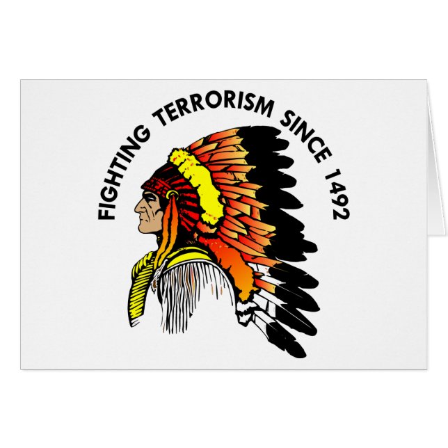 Indisk högsta stridighetterrorism hälsningskort (Framsidan Horizontal)