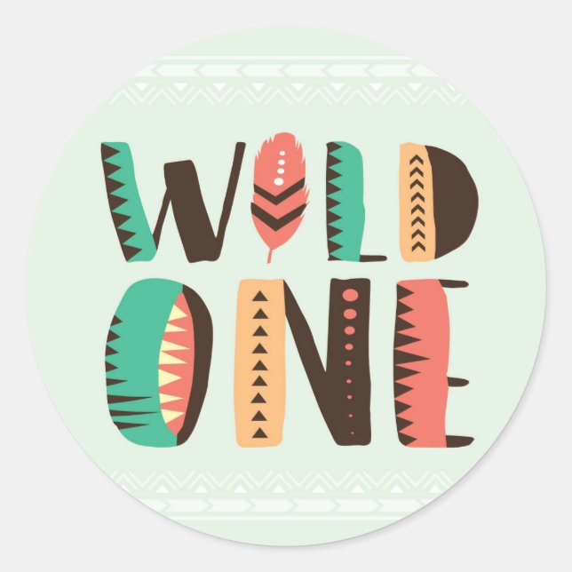 Indisk inhemsk afrikansk Tack Runt Klistermärke (Framsida)