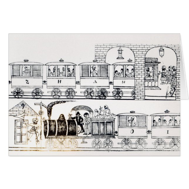 Indisk järnväg hälsningskort (Framsidan Horizontal)