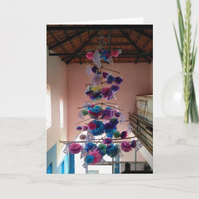 Indisk Julgran-kort Helgkort (Framsida)