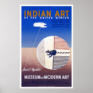 Indisk konst i Amerika 1936 WPA Poster