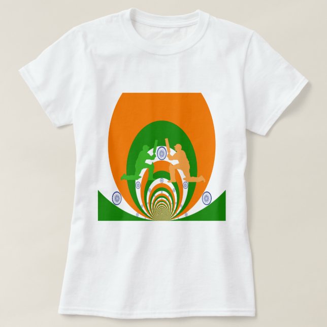 Indisk kricketsprit Abstrakt design T-shirt (Design framsida)