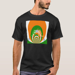 Indisk kricketsprit Abstrakt design Tee Shirt
