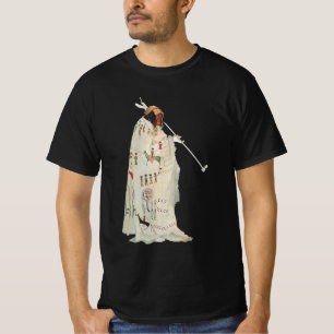 Indisk krigare med pipa Porträtt av Karl Bodmer Tee