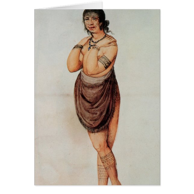 Indisk kvinna hälsningskort (Framsidan)