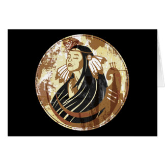 Indisk kvinna hälsningskort