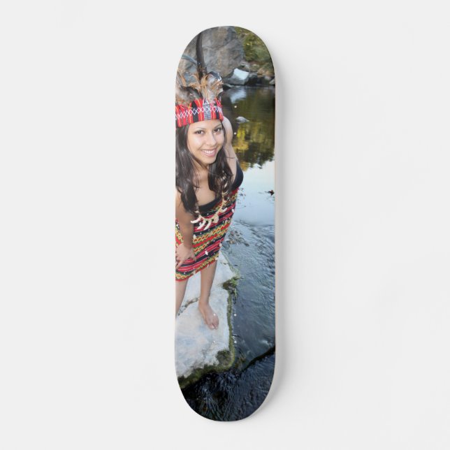 Indisk kvinna skateboard bräda 20,5 cm (Framsida)