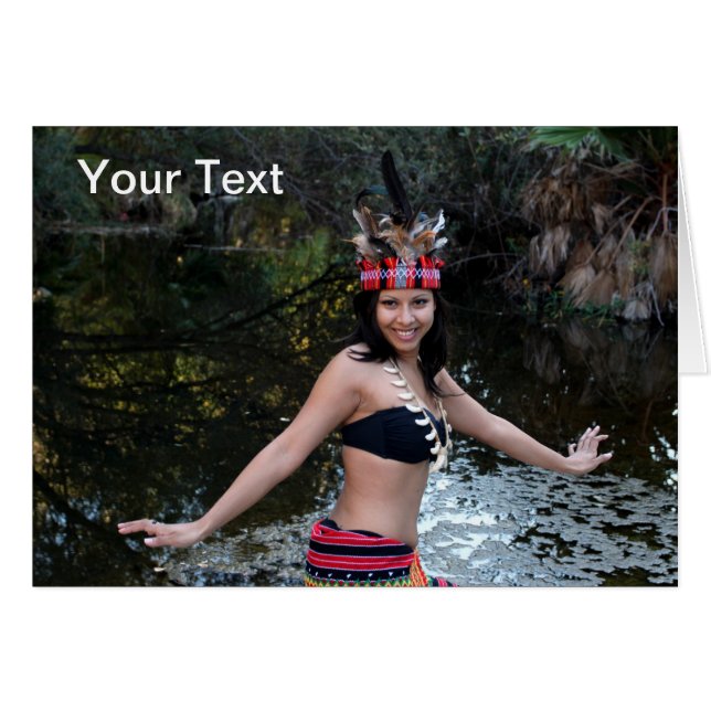 Indisk kvinnadans OBS kort (Framsidan Horizontal)