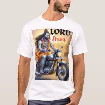 Indisk Lord of Shiva tryckt T-shirt