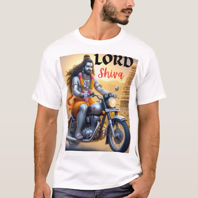 Indisk Lord of Shiva tryckt T-shirt (Framsida)