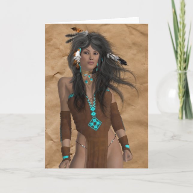 Indisk Maiden-Tillfällen Card Inbjudan (Framsida)