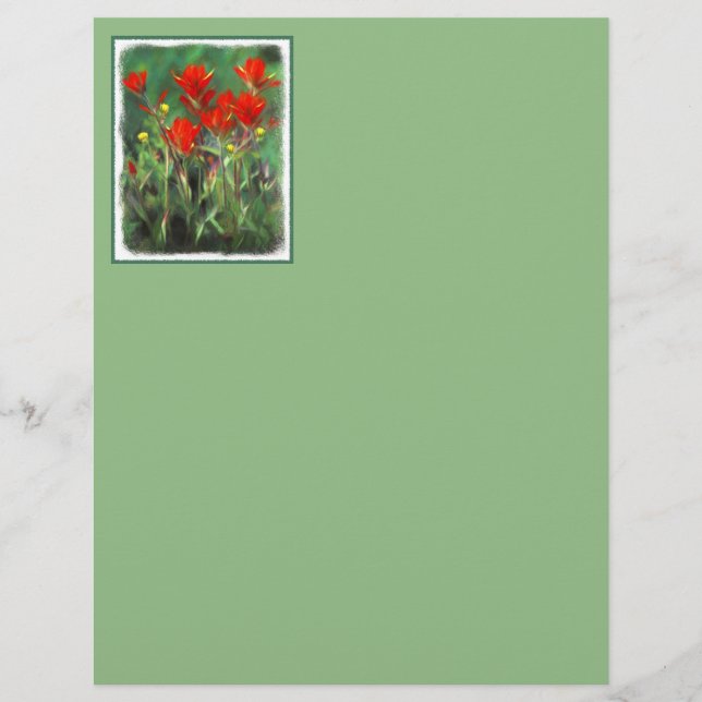 Indisk målning vid pensel - originalfärgsbild (Framsida)