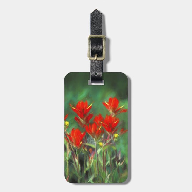 Indisk målning vid pensel - originalfärgsbild bagagebricka (Vertikal Framsida)