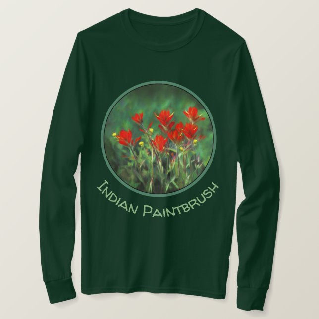 Indisk målning vid pensel - originalfärgsbild t shirt (Design framsida)