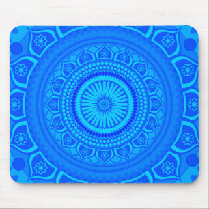 Indisk Mandala Blå Musmatta