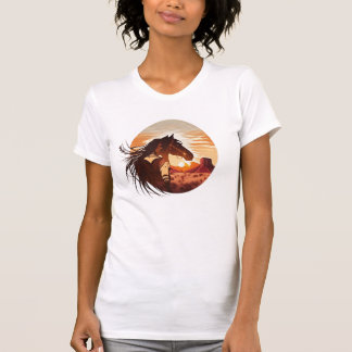 Indisk medborgare med häst på öknen t shirt