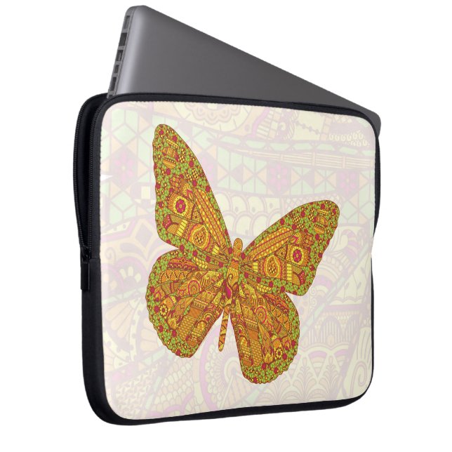 Indisk monark-datorfodral laptop sleeve (Framsidan Höger)