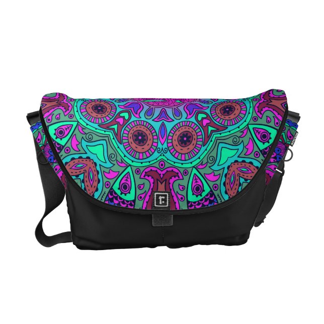 Indisk och kinesisk lyckaMandala Messenger Bag (Framsidan)