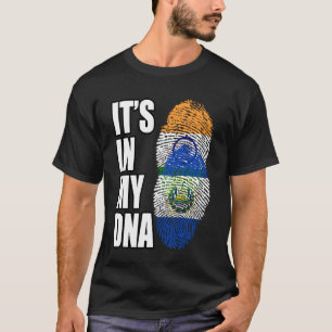 Indisk och salvadoransk mix DNA Flagga Arv T Shirt