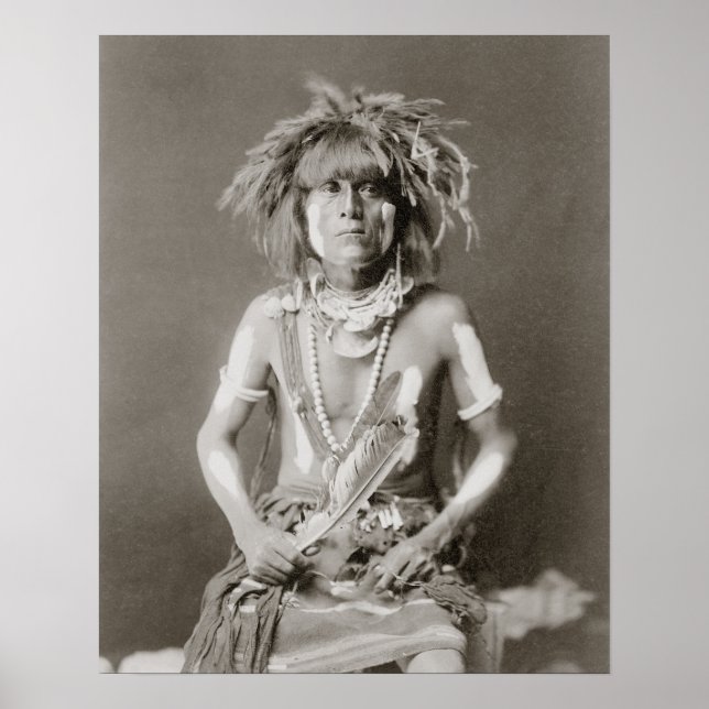 Indisk Ormpräst, 1910. Gammalt Foto Poster (Framsidan)