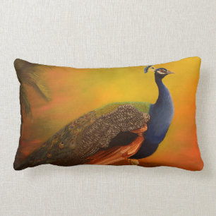 Indisk påfågelpeafowl lumbarkudde