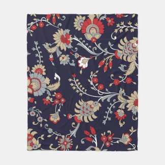 Indisk paisley, marin bakgrund, traditionell. fleecefilt