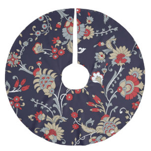 Indisk paisley, marin bakgrund, traditionell. julgransmatta borstad polyester