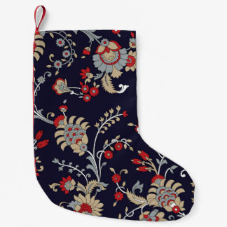 Indisk paisley, marin bakgrund, traditionell. liten julstrumpa
