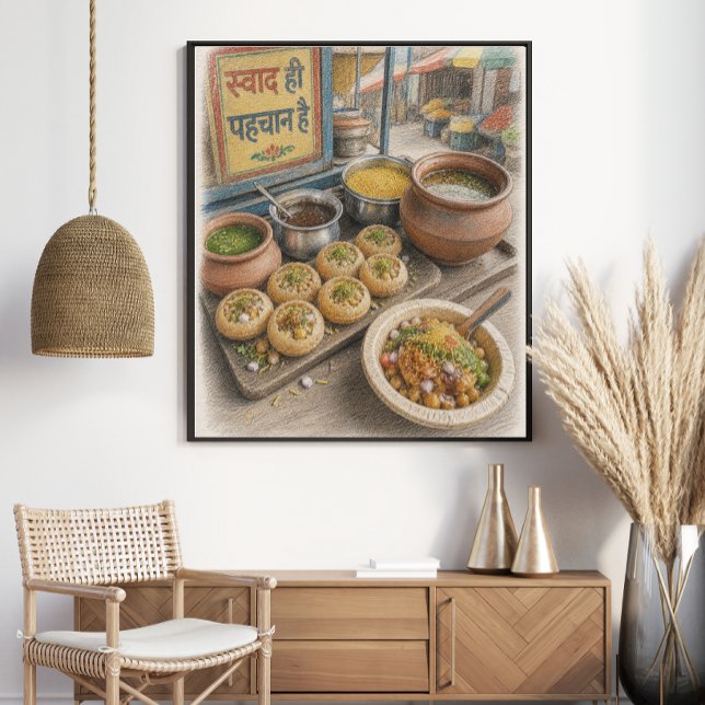 Indisk Pani Puri och Chaat gatumat Poster (Skapare uppladdad)