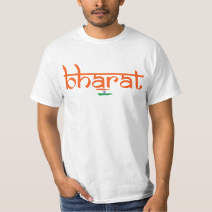 Indisk patriot Bharat T-Shirt, indisk Flagga Shirt T