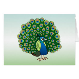 Indisk Peafowl Hälsningskort