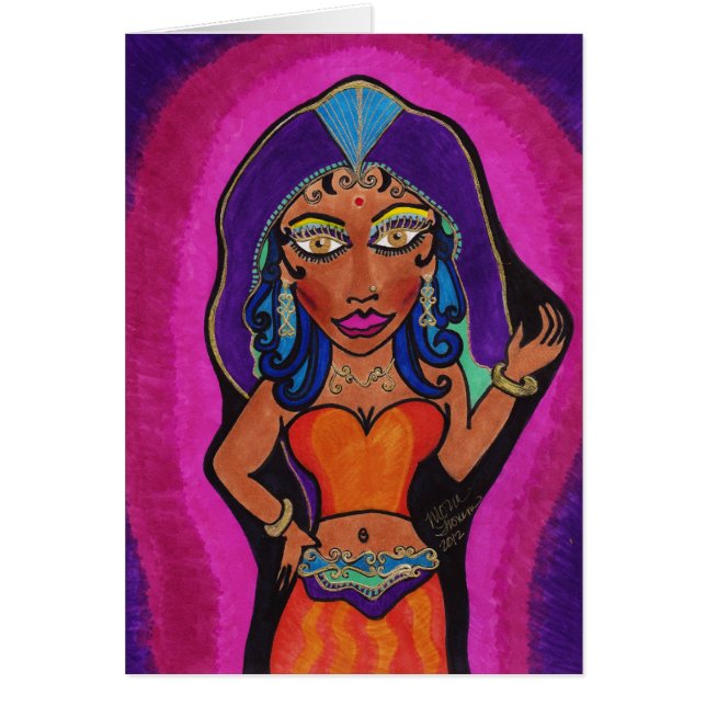 "Indisk Princess ", Hälsningskort (Framsidan)