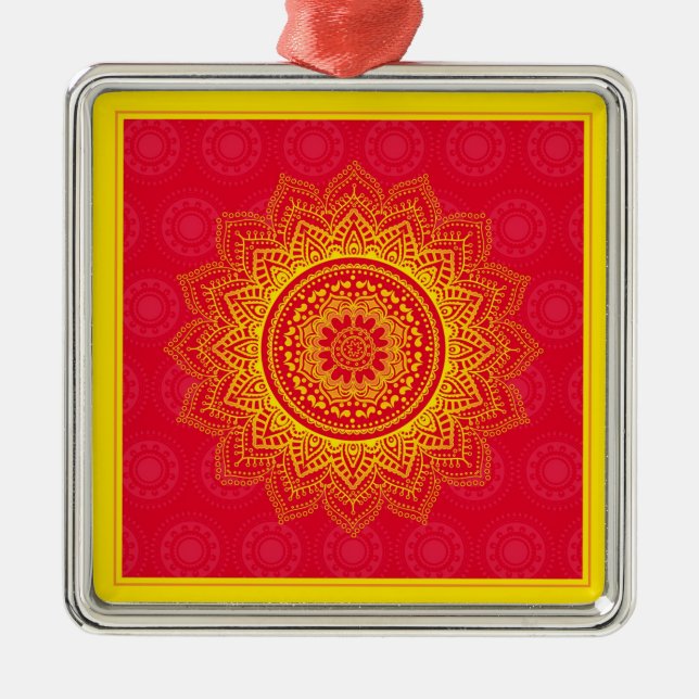 Indisk prydnadsföremål julgransprydnad metall (Framsidan)