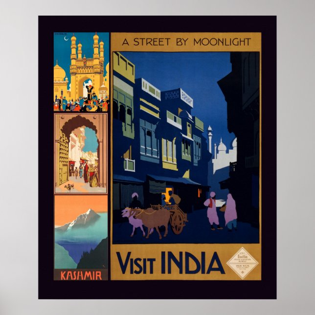 Indisk reseposterkollage poster (Framsidan)