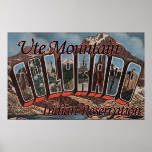 Indisk reservation för Uteberg, Colorado Poster