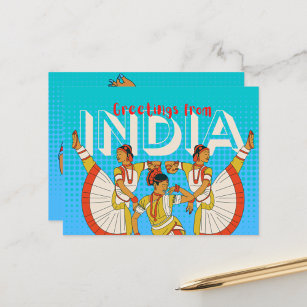 Indisk resevykort vykort