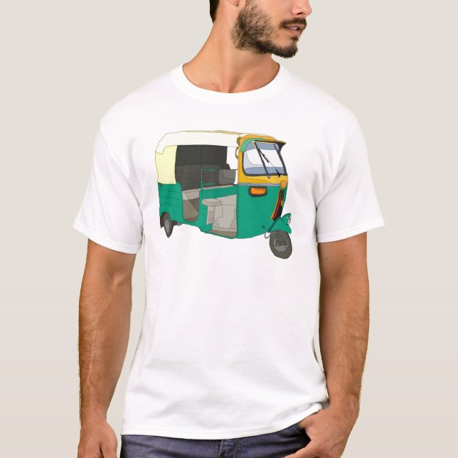 Indisk Rickshaw T Shirt (Framsida)