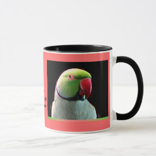 Indisk Ringneck parakiter Mugg