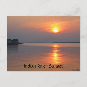 Indisk River Sunset Ocean City vykort