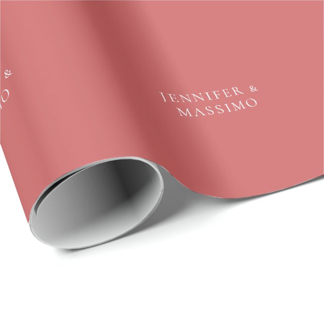 Indisk röd minimalistisk enkel modern estetisk loo presentpapper (Rullad Hörn)