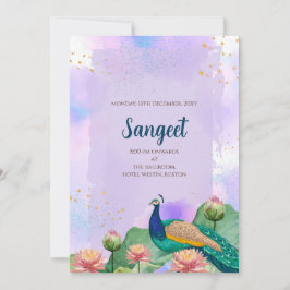 Indisk Sangeet inbjudan & Indiska bröllopskort