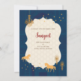 Indisk Sangeet inbjudan & Indiska bröllopskort
