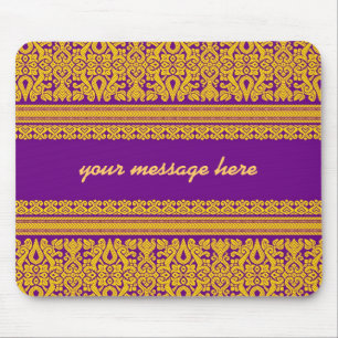 Indisk Saridesign - purpurfärgade Mousepad Musmatta
