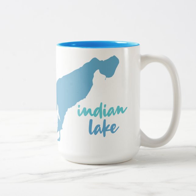 Indisk sjö - Vicksburg, Michigan Två-Tonad Mugg (Höger)