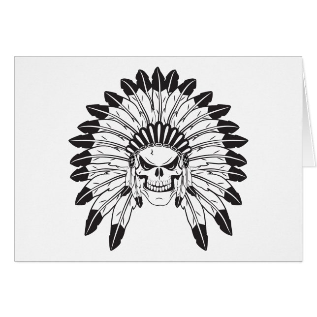Indisk skullchef hälsningskort (Framsidan Horizontal)