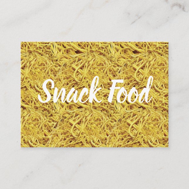 Indisk Snack Crunchy Noodles Snack Food Visitkort (Framsida)